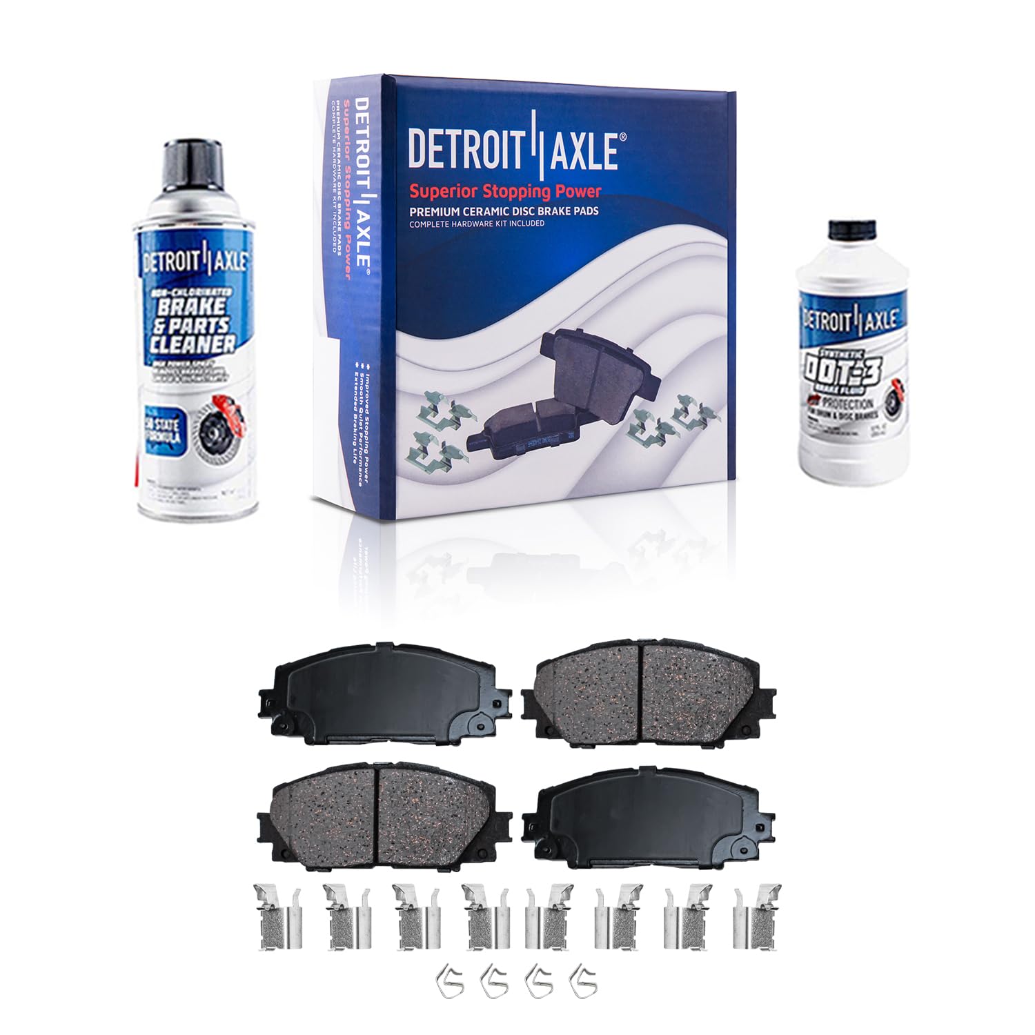 Detroit Axle - Front Brake Pads for 2007-2018 Toyota Yaris 2012-2019