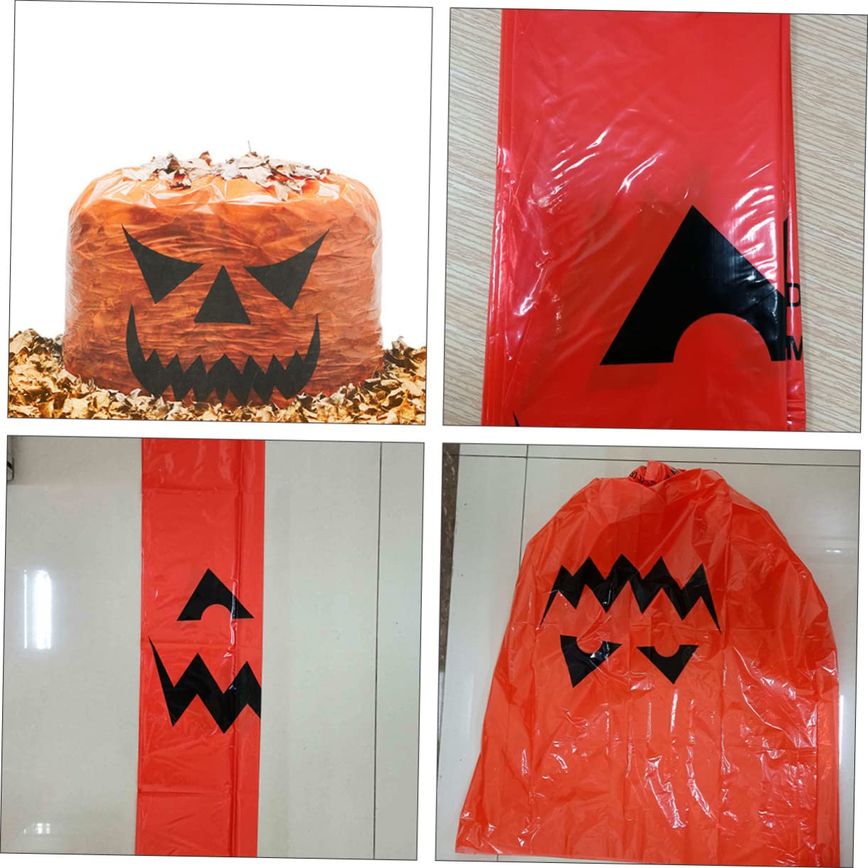 Supvox 3 Sätze Weihnachts Mülls Äcke Müllsäcke Halloween-rasendekoration Gartentasche Halloween-süßigkeitenschale Aus Türdekoration Blätter Mülltüten Kürbisse Sport Black 10 Stück * 3