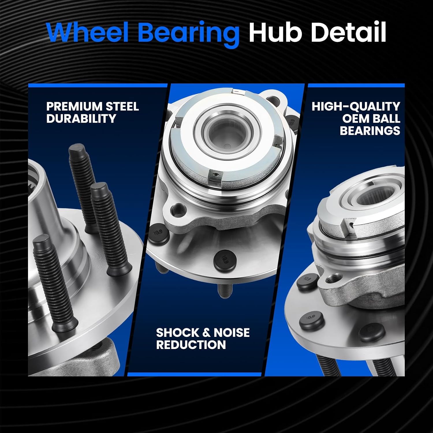 515021 Front Wheel Bearing and Hub Assembly Compatible with Ford F-250 F-350 Super Duty 1999-2001 5.4L 6.8L 7.3L, 1PCS