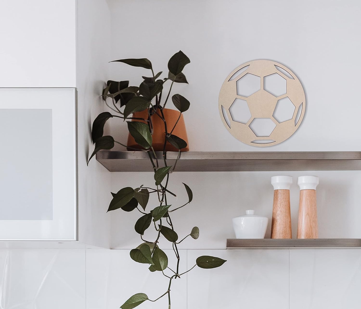 Soccer Cutout Silhouette- Cutout, Sports Decor, Soccer Ball, Soccer Decor, Home Decor, Unfinished Ready to Paint