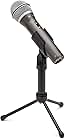 Samson Technologies Q2U USB/XLR Dynamic Microphone Recording and Podcasting Pack (Includes Mic Clip, Desktop Stand, Windscreen and Cables), silver
