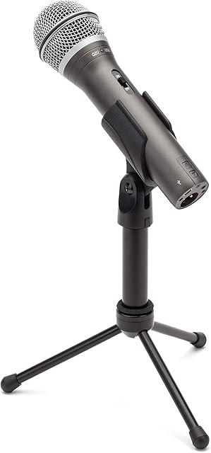 SAMSON Q2U Recording and Podcasting Pack - USB/XLR Dynamic Microphone with Accessories (Includes Mic Clip, Desktop Stand, Windscreen and Cables), 16-bit, 44.1kHz/48kHz, Silver