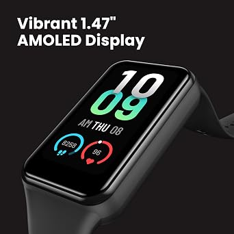 Amazfit Band 7 Activity Fitness Tracker for Men Women, 18-Day Battery Life, Alexa Built-in, 1.47AMOLED Display, 24H Heart Rate & SPO2 Monitoring, 120 Sports Modes, 5 ATM Water Resistant, Black