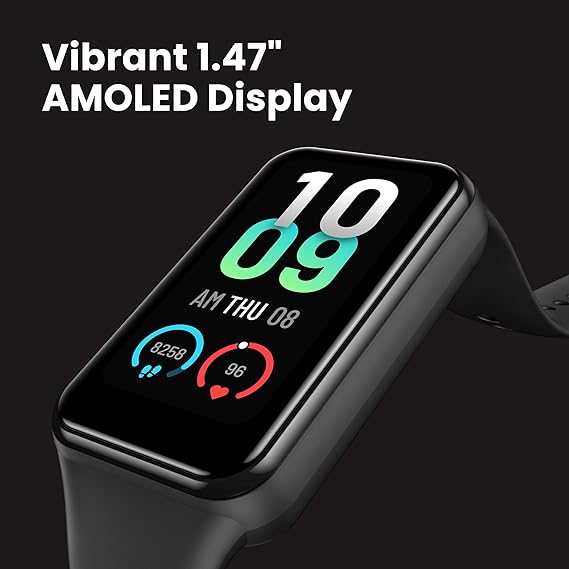 Amazfit Band 7 Activity Fitness Tracker for Men Women, 18-Day Battery Life, Alexa Built-in, 1.47AMOLED Display, 24H Heart Rate & SPO2 Monitoring, 120 Sports Modes, 5 ATM Water Resistant, Black