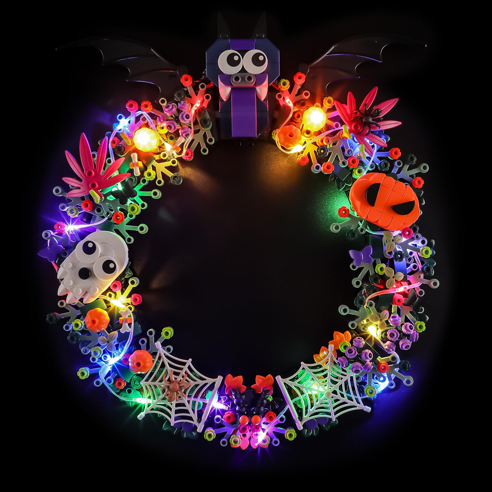 BRIKSMAX Light Kit Compatible with Lego Halloween Wreath 40825, Warm