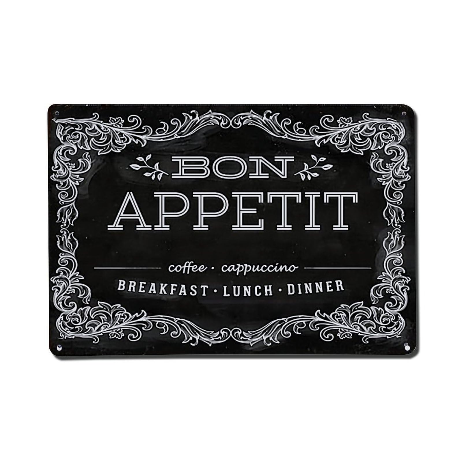 Chalkboard Decorative Text Pattern Metal Tin Sign Plaque