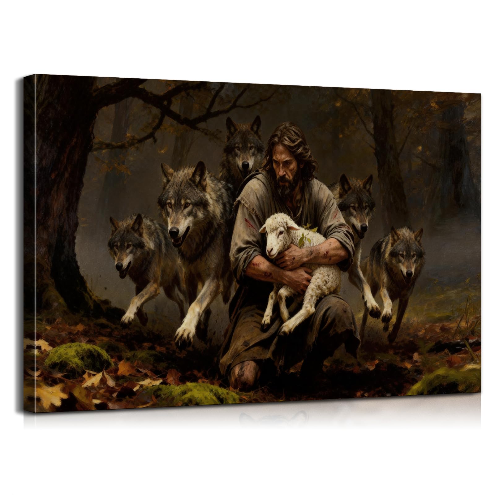 Mistyefly The Good Shepherd Wall Art Religious Jesus Christ Wall Decor