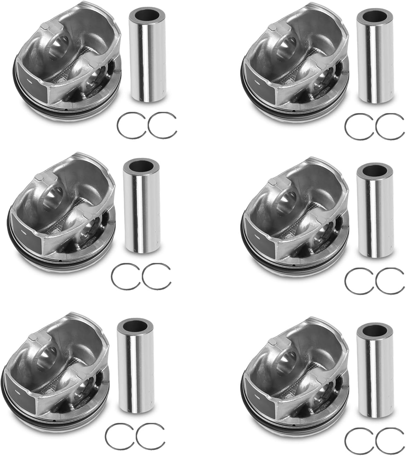 LR062617 6pcs Engine Pistons Rings Fit for 2013-2018 XF XJ 3.0T AJ126 Engine, Fit for 2012 LR4 3.0T, Replace OE LR062617