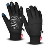 Winter Gloves for Women Men Running, Windproof Touchscreen Warm Gloves Anti-Slip Thermal for Hiking Cycling Driving