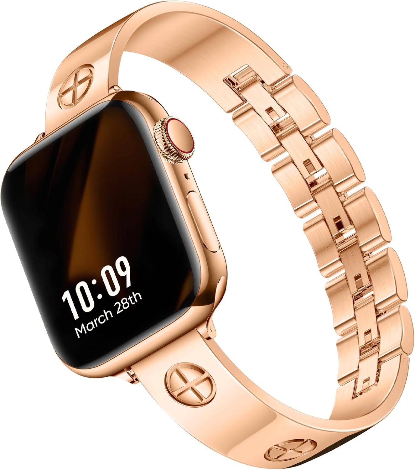 Missair Compatible with Apple Watch Band 38mm 40mm 41mm 42mm 44mm 45mm 46mm 49mm, Stainless Steel Metal Strap Women Dressy Bracelet Wristband for iWatch Series 11 10 9 8 7 6 5 4 3 2 1 SE Ultra