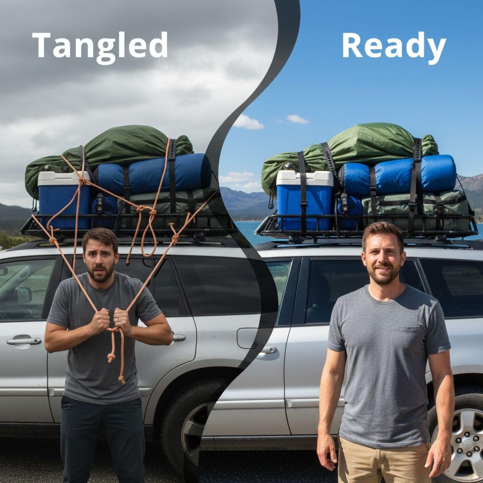 Lot de 4 Sangles d'arrimage pour vélo Noires de 45 cm, Sangles de Tension Multi-Usage réutilisables industrielles avec Boucle à dégagement Rapide, Cordon de Fixation réglable en Caoutchouc