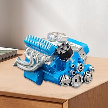 Model Engine Kit for Adults - Engine Collectible | Resin Creative Craft Desk Ornament for Workshop Education Collector Garage Home Birthday Workplace Display Classroom