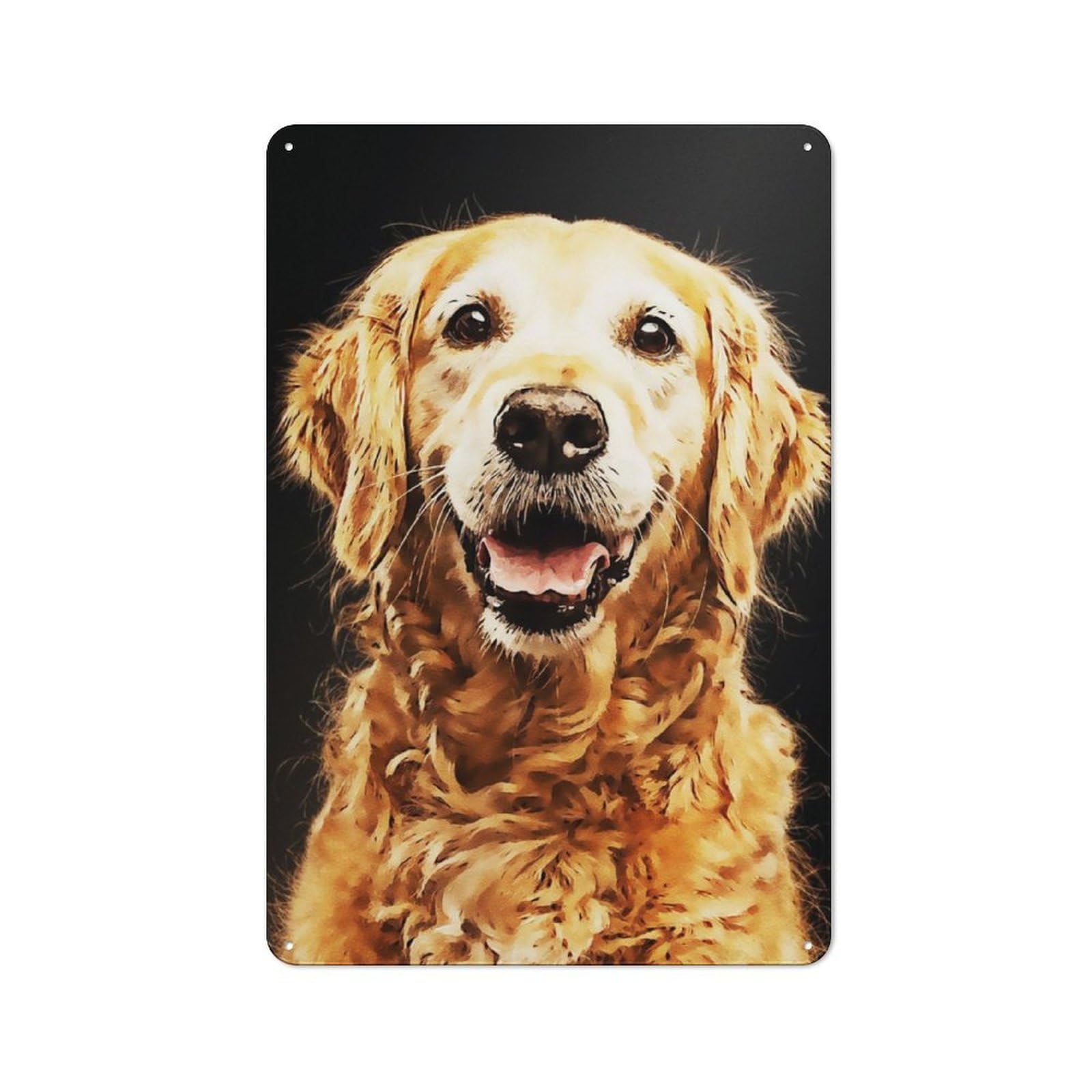Junmoney Dog Retro Tin Sign 30X20cm For Living Room Or Hallway, Gift For Living Room Decor Lovers During The Christmas Season