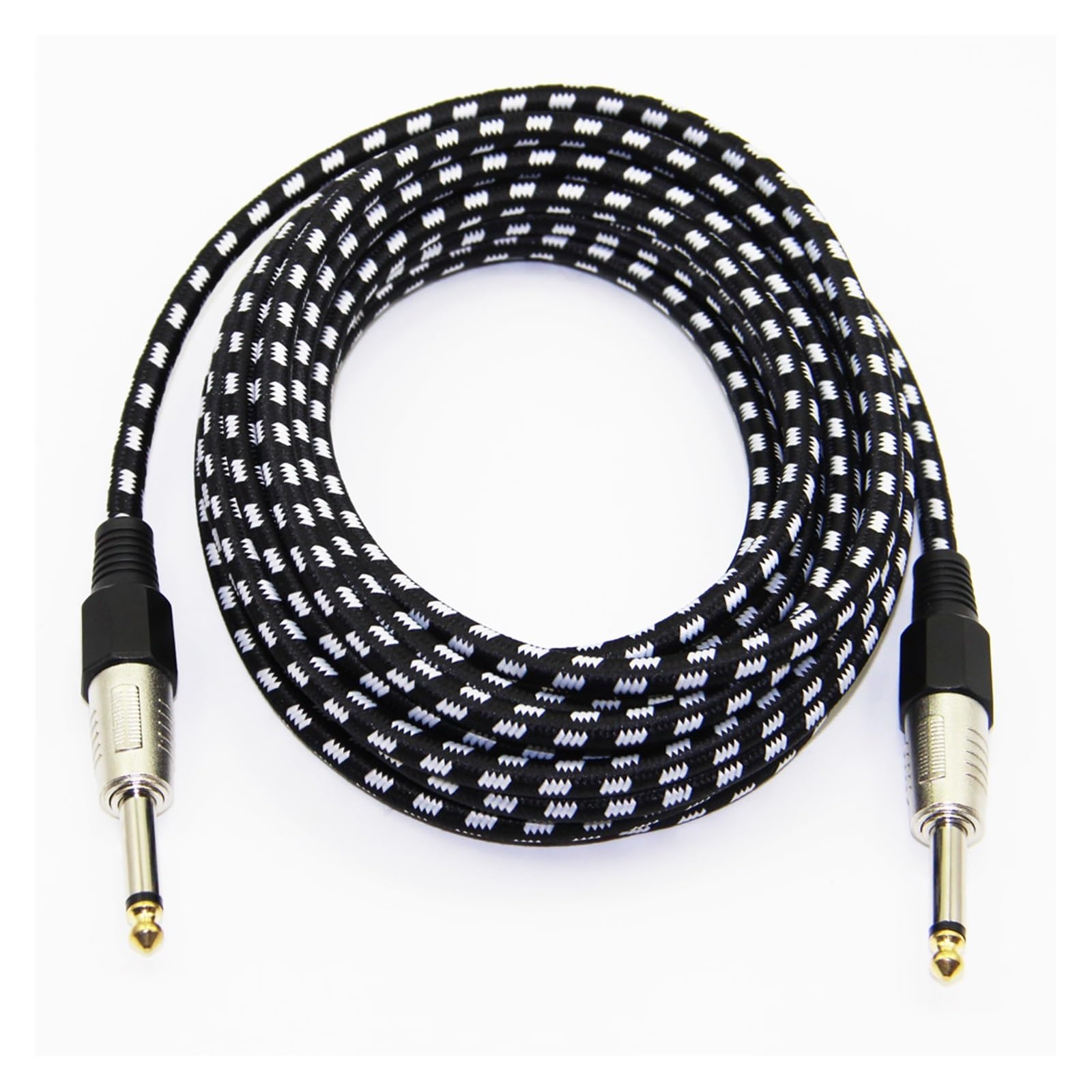 akcesoria do gitary Nylon Pleciony 1/4 ''Jack 6.35mm Do 6.35mm Kabel Audio Z Męskiego Na Męskie Do Wzmacniacza Elektryczny Mikser Gitarowy (Color : 6 m)