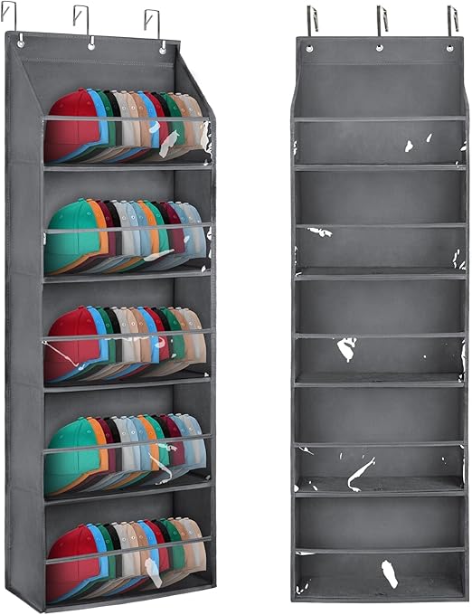 Amazon.com: AROUY Hat Rack for Door-Hat Organizer for Baseball Caps ...
