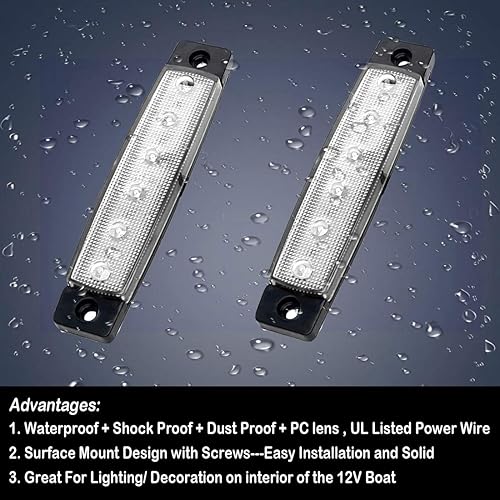 Miniatura 5 de Shangyuan - Tira de luces LED marinas, tira de luces de cortesía, iluminación led marina, luces de cortesía para barco, tira de luces de 12 voltios,