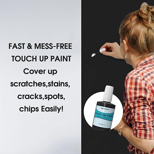 Miniatura 4 de NADAMOO Pintura de retoque multisuperficie negra, pintura interior y exterior para gabinetes, paredes, puertas, muebles, ventanas, obturador y