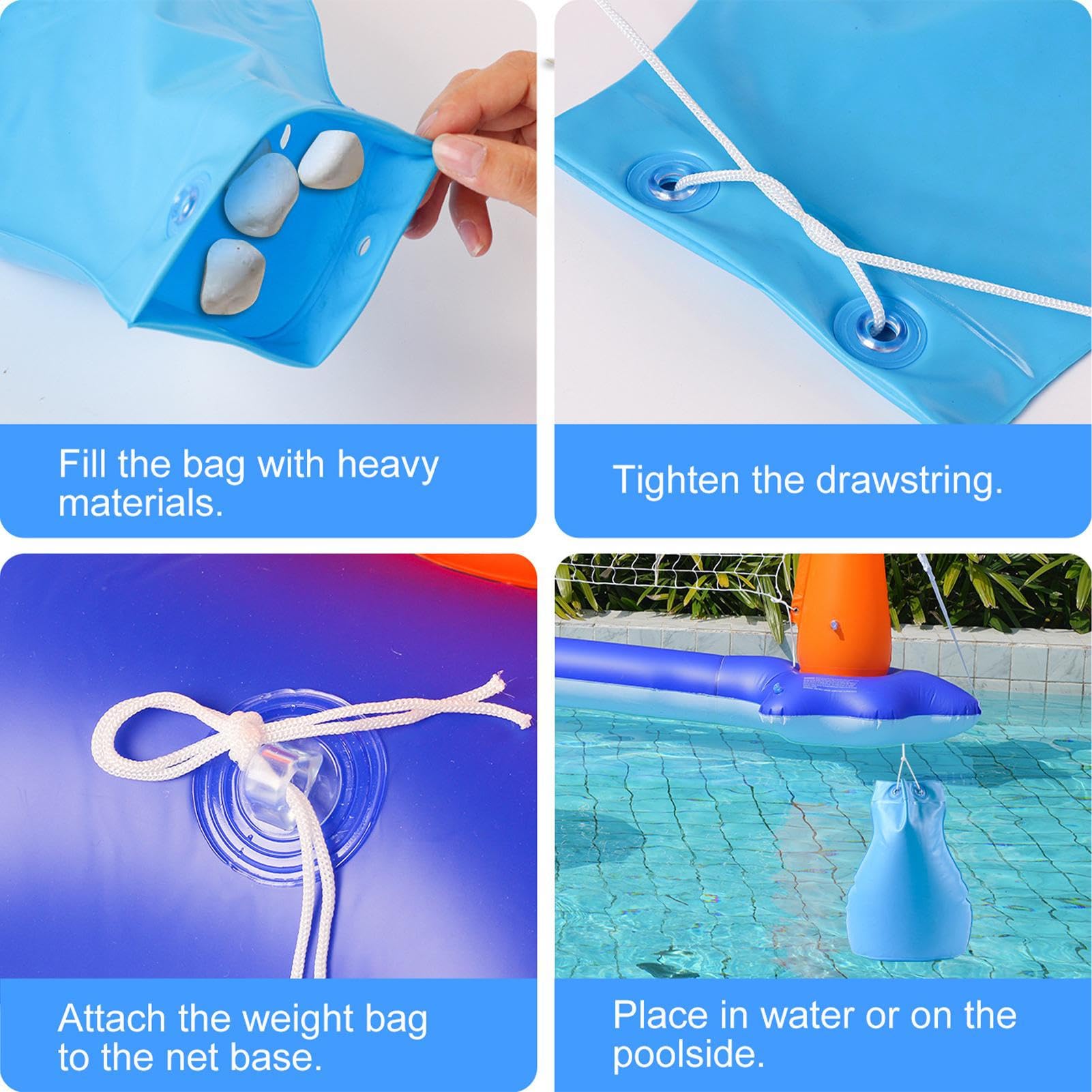 Ensemble de volleyball de piscine, jeu de jouets de jeu de baignade flottants, jouet à balle extérieure réglable, 28x28x9cm, filet réglable, facile à installer, parfait pour les adultes et la famille