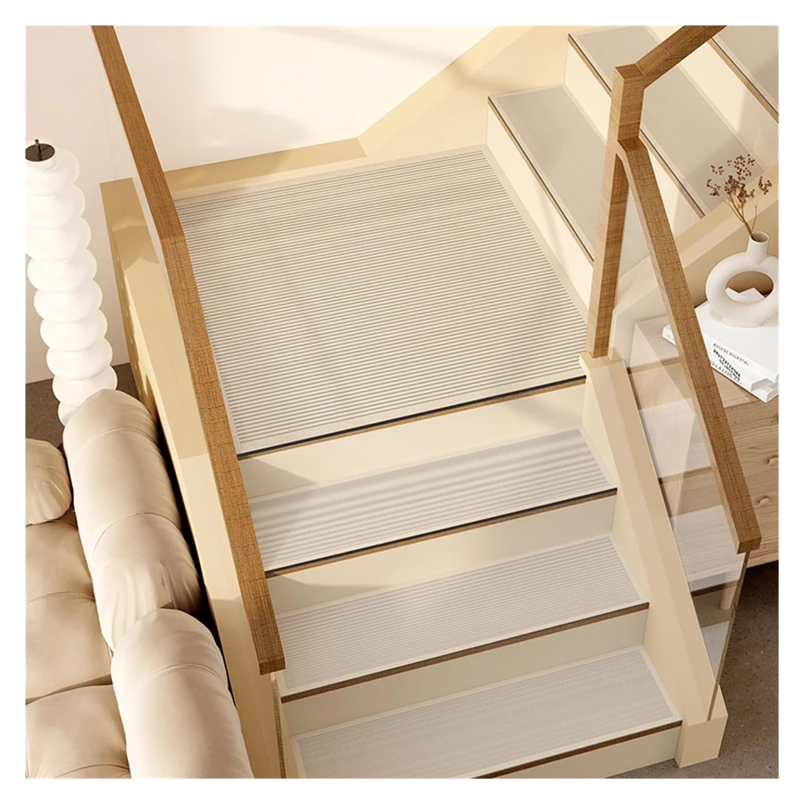 Tapis d'escalier antidérapant en PVC pour sécuriser vos marches rotatives de maison 26x80