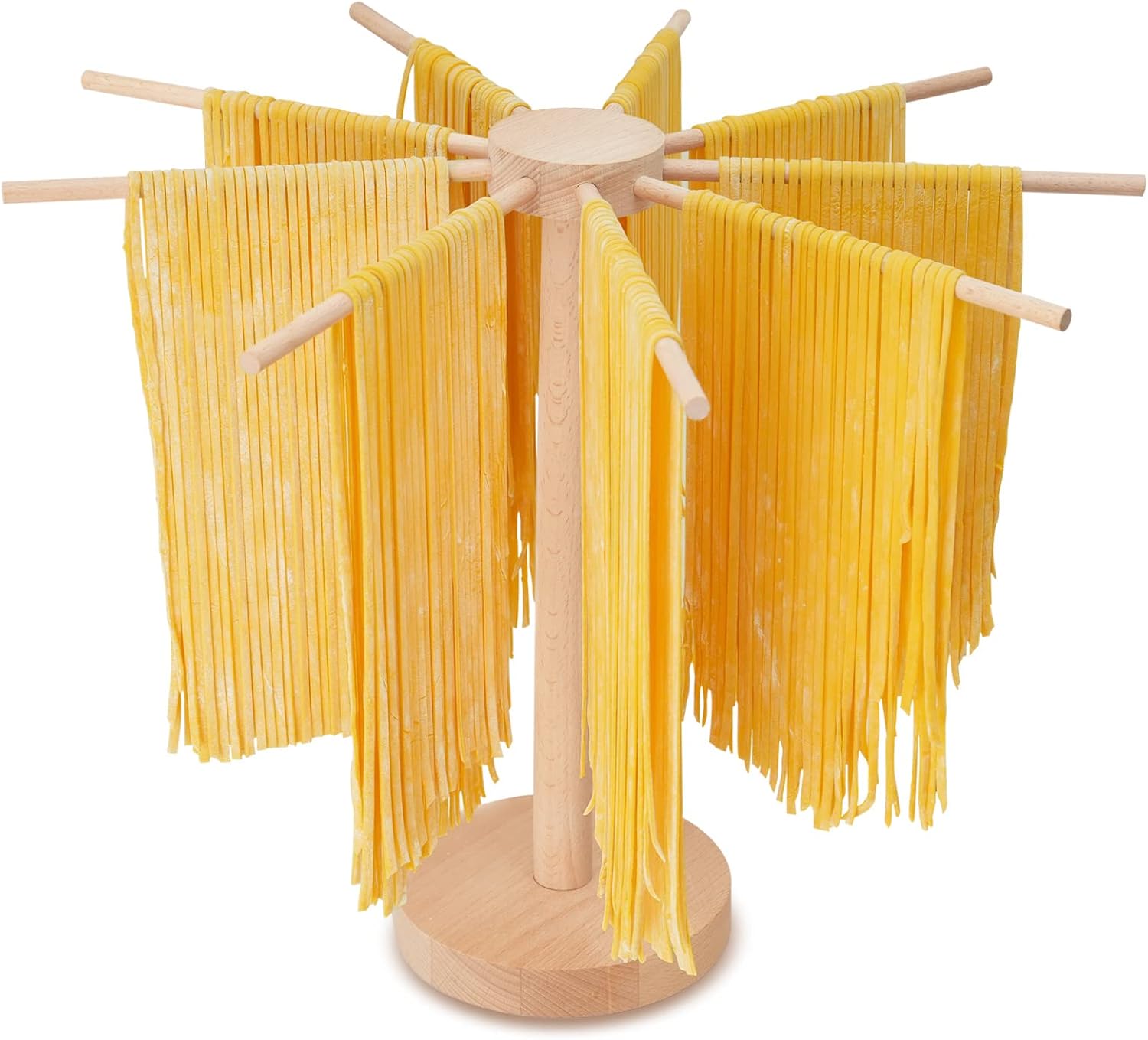Pasta Drying Rack, Large Wood Pasta Rack Collapsible for Fresh Pasta