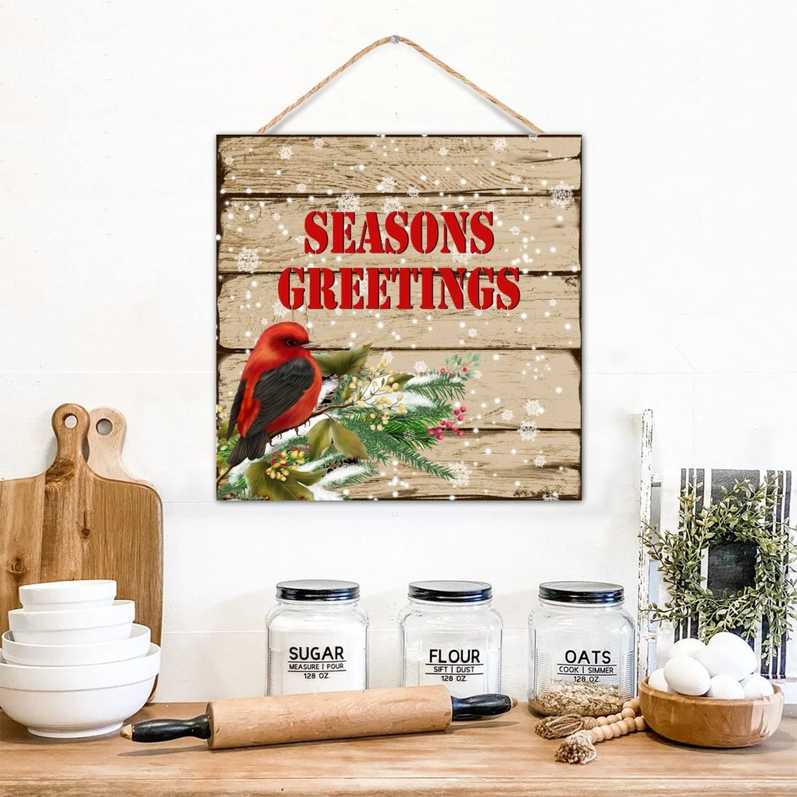 Plaque Red Cardinal décoration murale bois pour embellir un mur