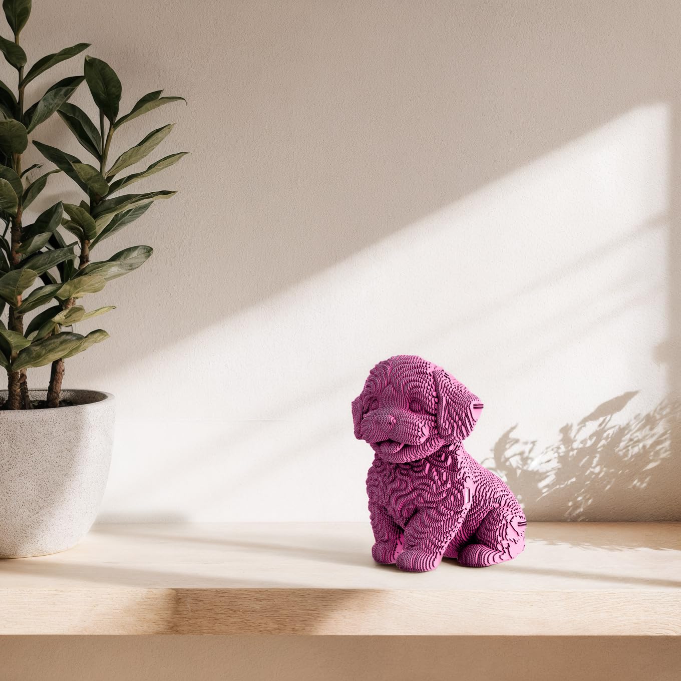 Perro Maltipoo Puzzle 3D de Cartón – Maqueta para Montar