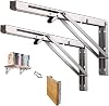 Folding Shelf Brackets 12Inch 2pcs Heavy Duty Stainless Steel Shelf Bracket for Bench Table,Folding Brackets Wall Mounted Space Saving,Max Load 100kg