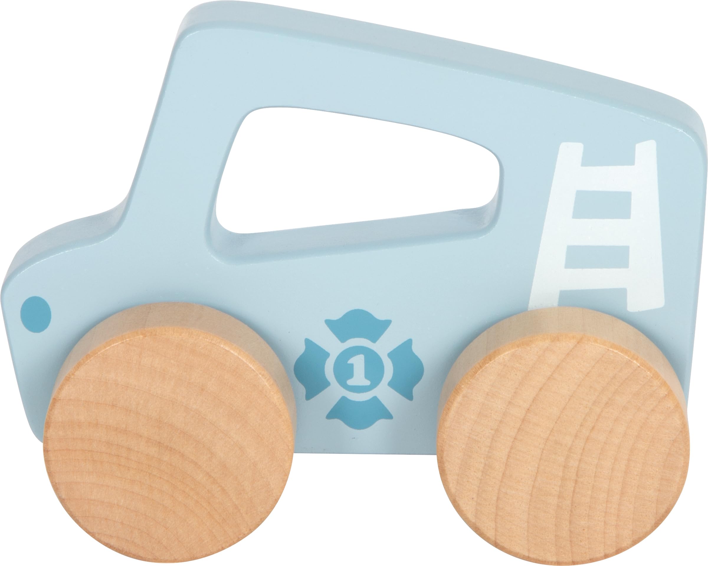Small Foot automobilina Blu in Legno, 2 in 1, per la motricità dai 6 Mesi in su, 12710