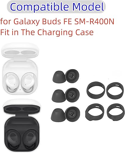 Miniatura 2 de Kit de almohadillas para Galaxy Buds FE SM-R400N de silicona de repuesto, con gancho para las orejas, alas de gel antideslizantes, cabe en la funda
