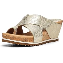 Donald Pliner Womens SISU Wedge Sandals, Comfortable Sandals, Womens Sandals, Platform Sandals, 2.5-Inch Heel, Heeled Sandal, Toe-Ring Sandal