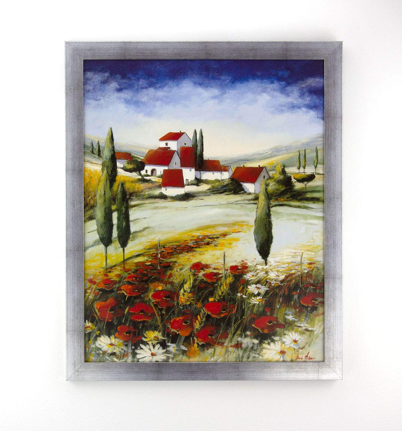 Bilderrahmen Diamond 60x120 cm Silber patiniert Optik ideal für Diamond Painting mit 1mm klarem Kunstglas