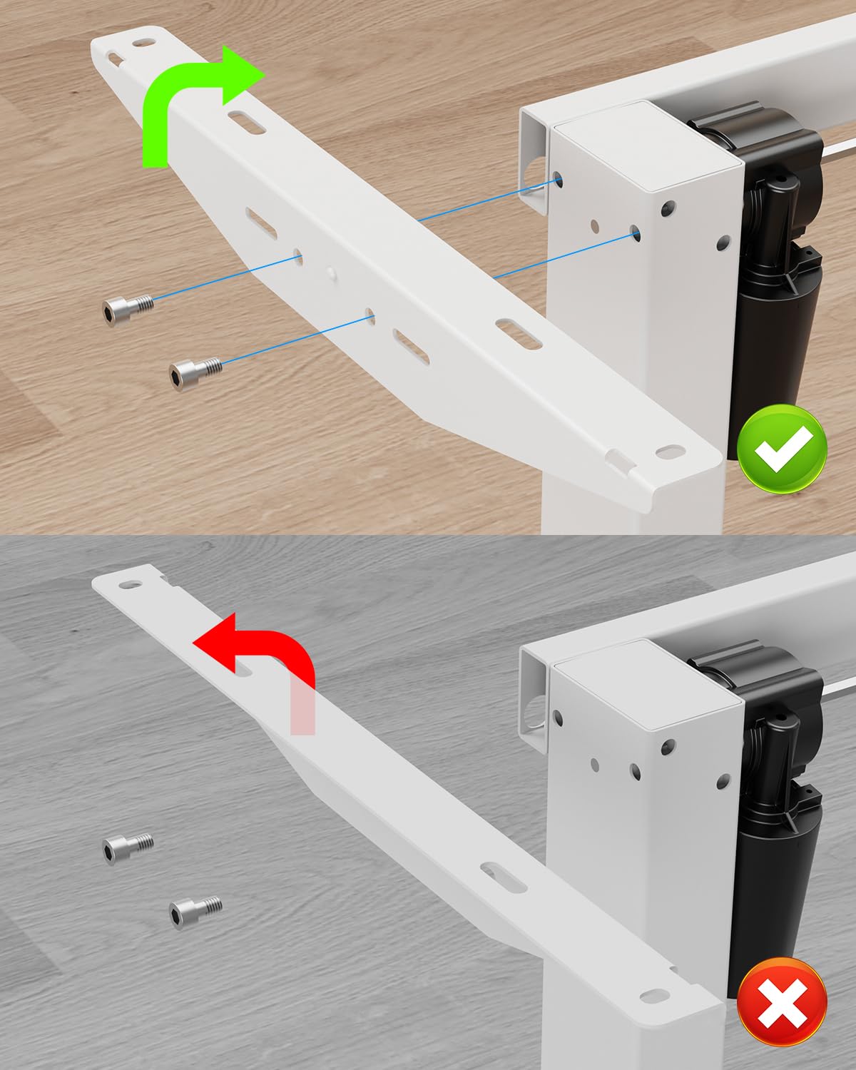 Höhenverstellbarer Schreibtisch, 80x60 cm, Hochwertige Tischplatte, elektrischer Schreibtisch höhenverstellbar, Computertisch mit Memory Funktion, Weiß