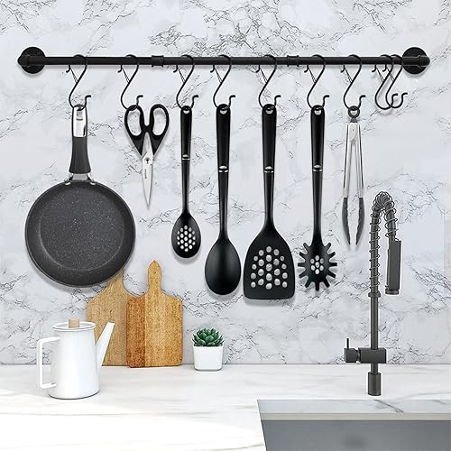 Miniatura 4 de 12 ganchos en S para colgar, ganchos resistentes de 3.5 pulgadas con hebilla de seguridad, ganchos de armario para colgar plantas, ropa, utensilios