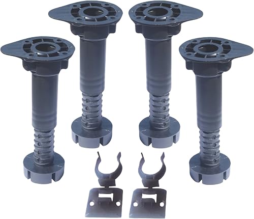 ROCO Levelling Adjustable Legs With Clips 100mm - 150mm (4 Pack)