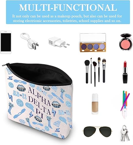Miniatura 3 de AD-PI - Bolsa de maquillaje griega, regalo de hermandad de hermandad, regalo inspirado en la hermandad, regalo para el día de la oferta, bolsa con