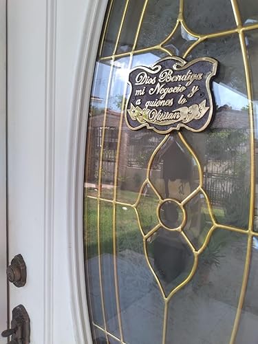 Miniatura 2 de Placa de Letrero Cristiano, Decoración rústica para puerta delantera de Negocio, Oficina, Casa, para pared, póster con versículo bíblico, Mensaje de