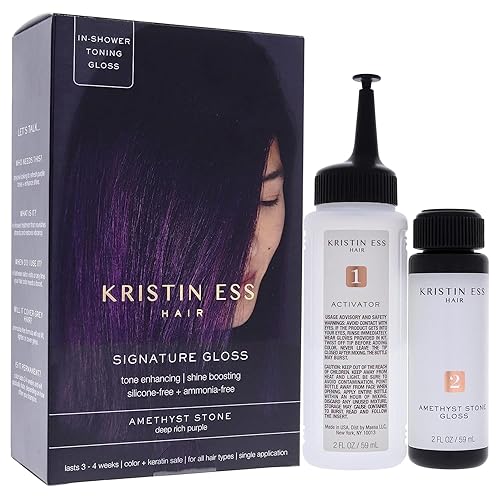 Miniatura 3 de Kristin Ess Signature Hair Gloss - Piedra amatista: morado intenso (paquete de 2)