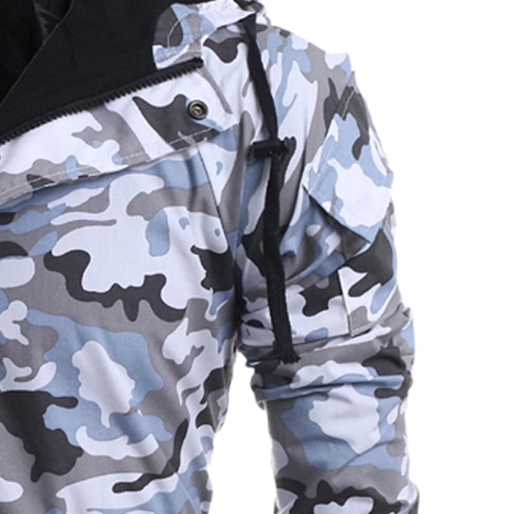 Men's Camouflage Cotton Jacket Outwear Windproof Full Zip