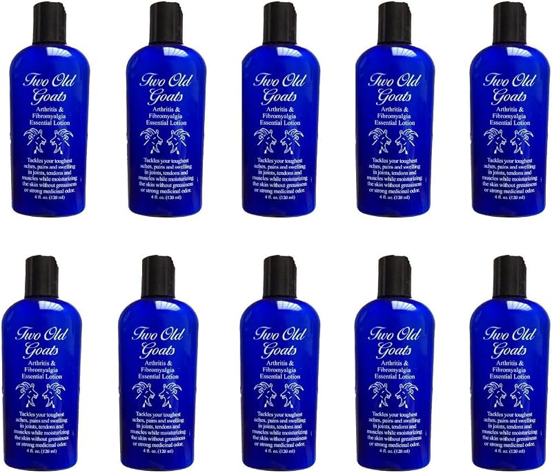 Loção corporal Two Old Goats com óleos essenciais, Pacote com 10 frascos de 120 mL
