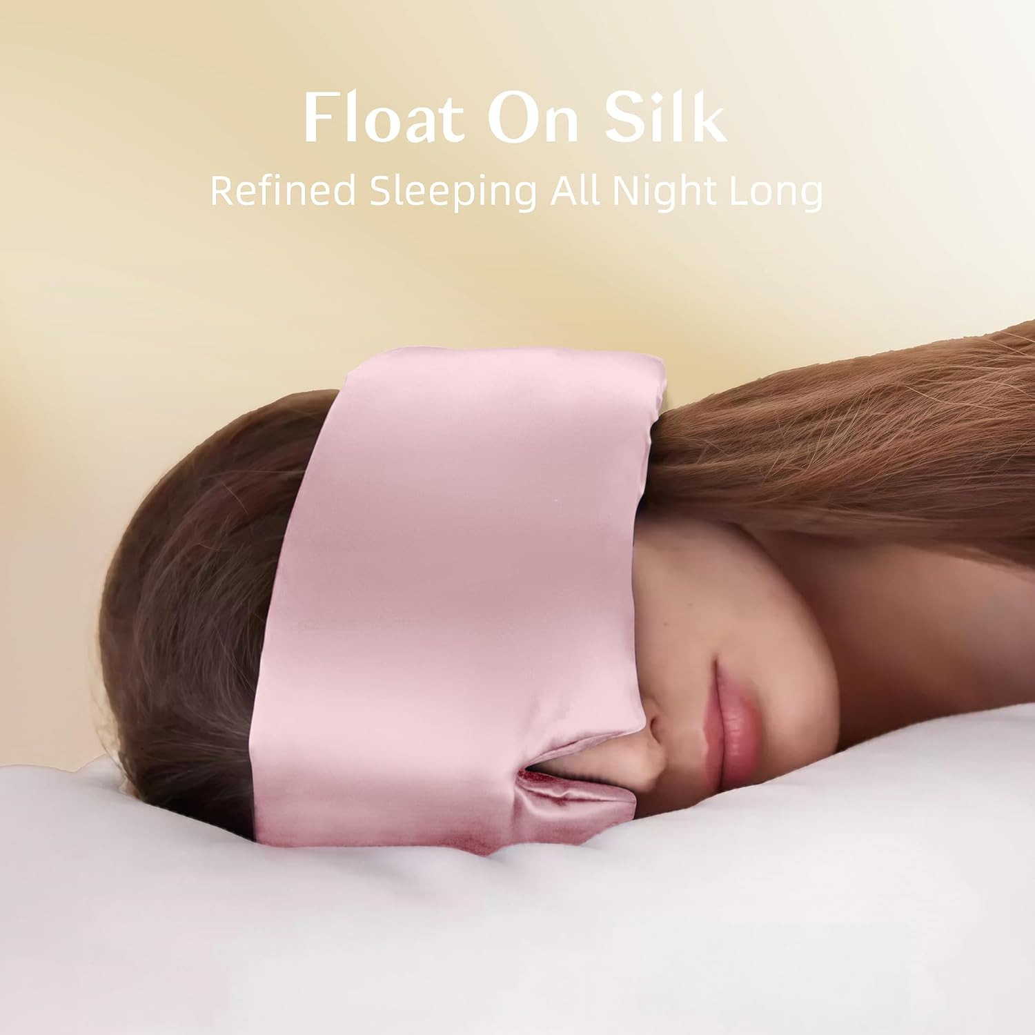 Silk Sleep Mask for Women and Men, Side Sleeper, 22 Momme Pure Mulberry Silk Total Blackout 100% Mulberry Eye Mask with Adjustable Headband Full Size, Eye Masks for Sleeping and Travel