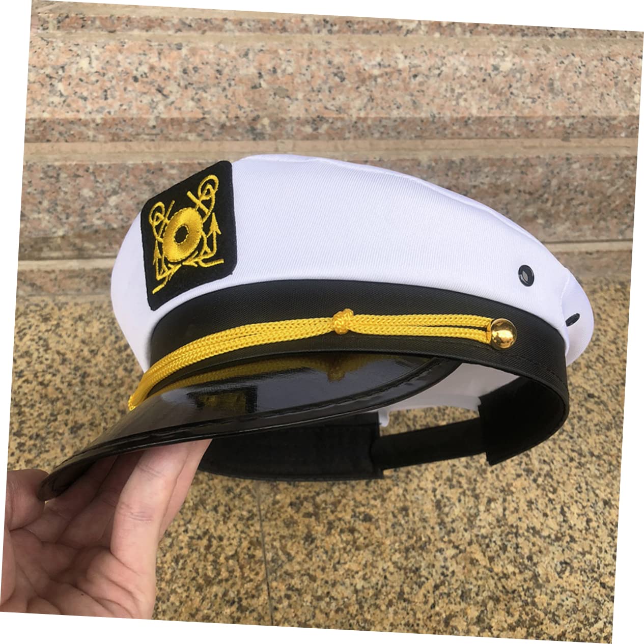 4pezzi Cappello Da Marinaio Per Cosplay Di Halloween Accessorio Costume Nautico Unisex Per Feste e Mascherate Elegante Cappello Con Ricamo Per Uomini e Donne