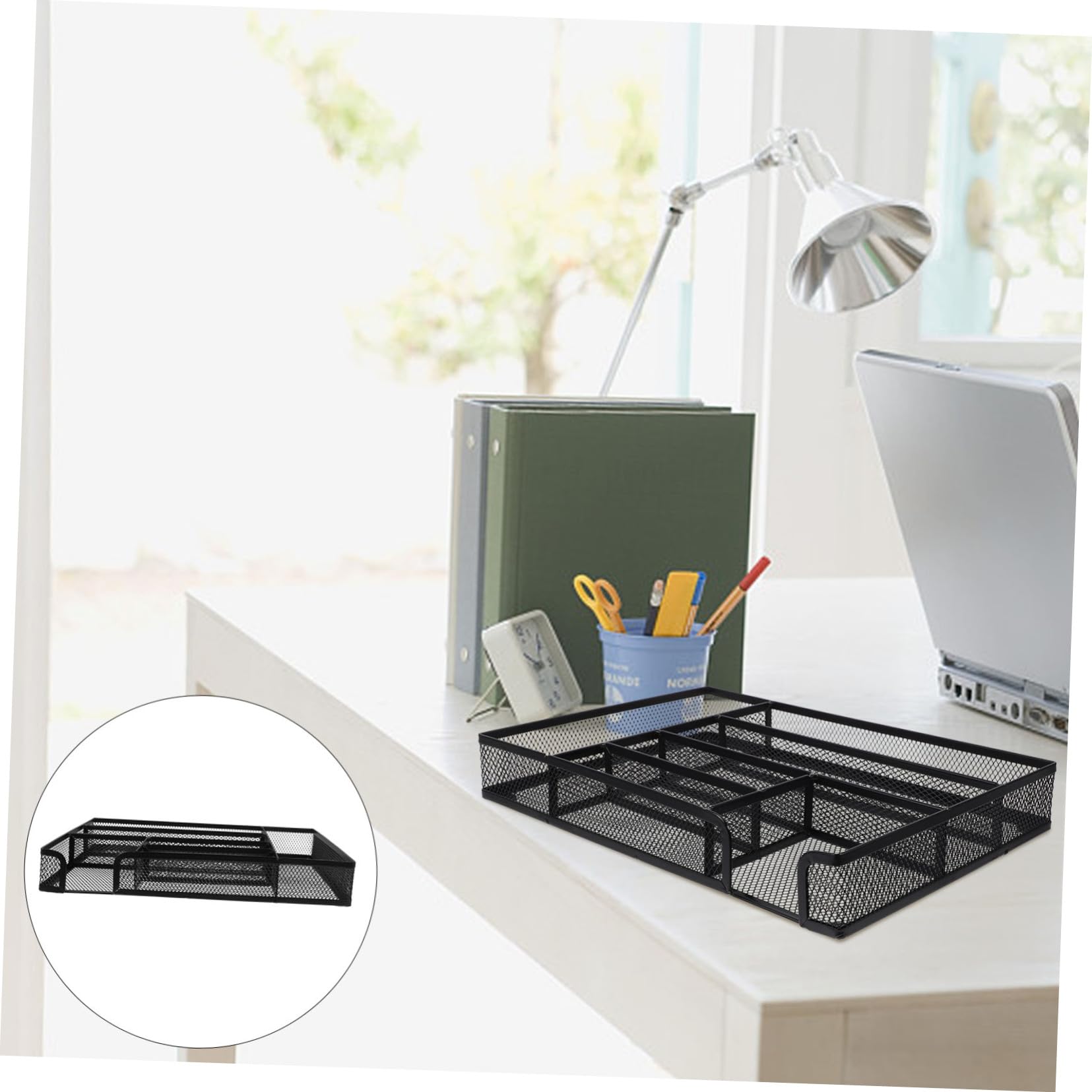 2pièces Organisateur De Bureau Rangement De Bureau à Compartiments Pour Stylo Et Fournitures Élégant Et Fonctionnel Type