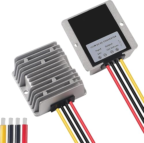 Miniatura 2 de DC 24 V reductor a CC 12 V CC CC regulador impermeable transformador de alimentación reductor de fuente de alimentación, convertidor de voltaje