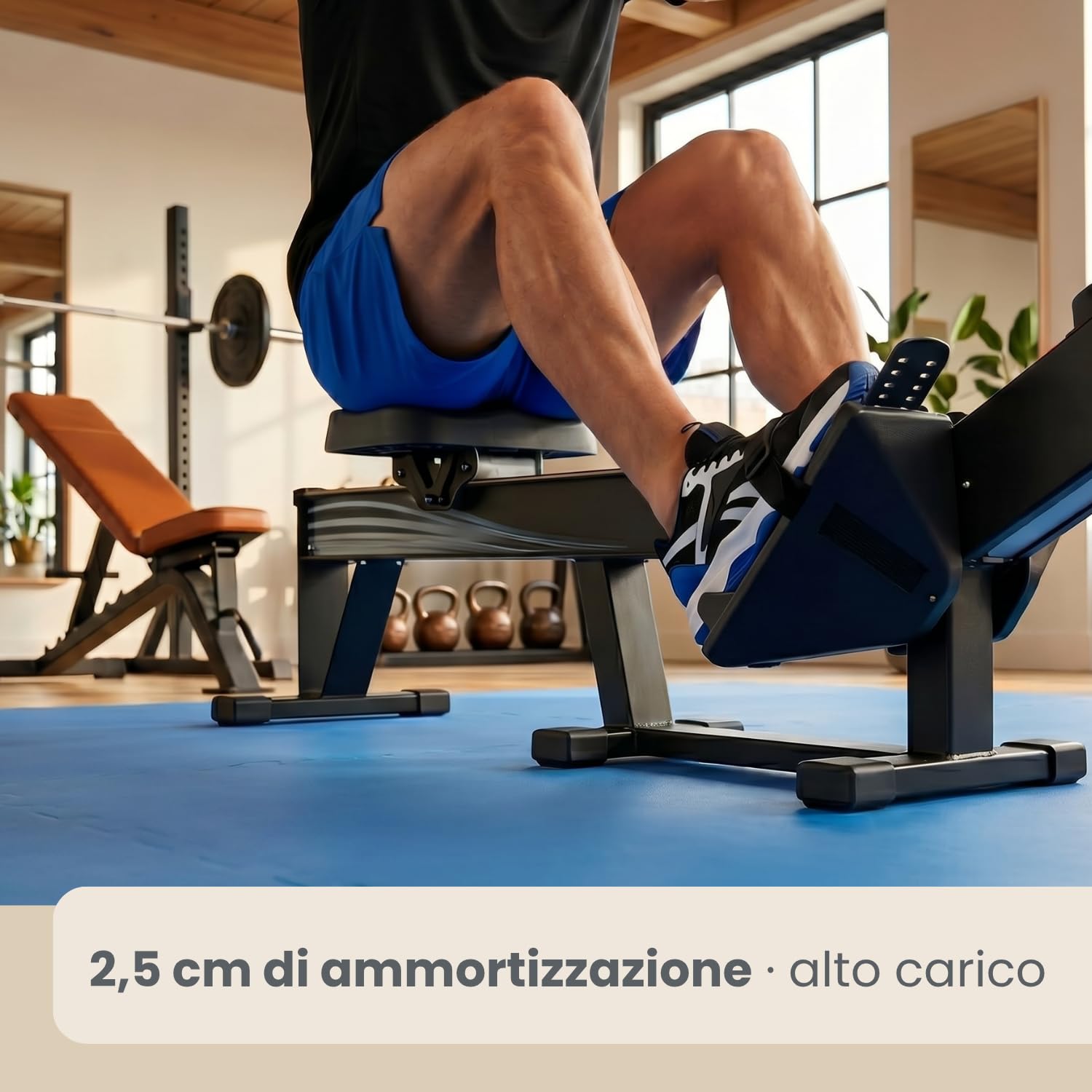 eyepower Extra Spesso: 2,4mq Tappeto Palestra 2,5 cm - Set di 3 Tappetini per Fitness 90x90 Pavimento ad Incastro Tappeto Fitness Puzzle EVA Tappetino Squat Tappeto per Cyclette Tappeto Sport Gym Mat