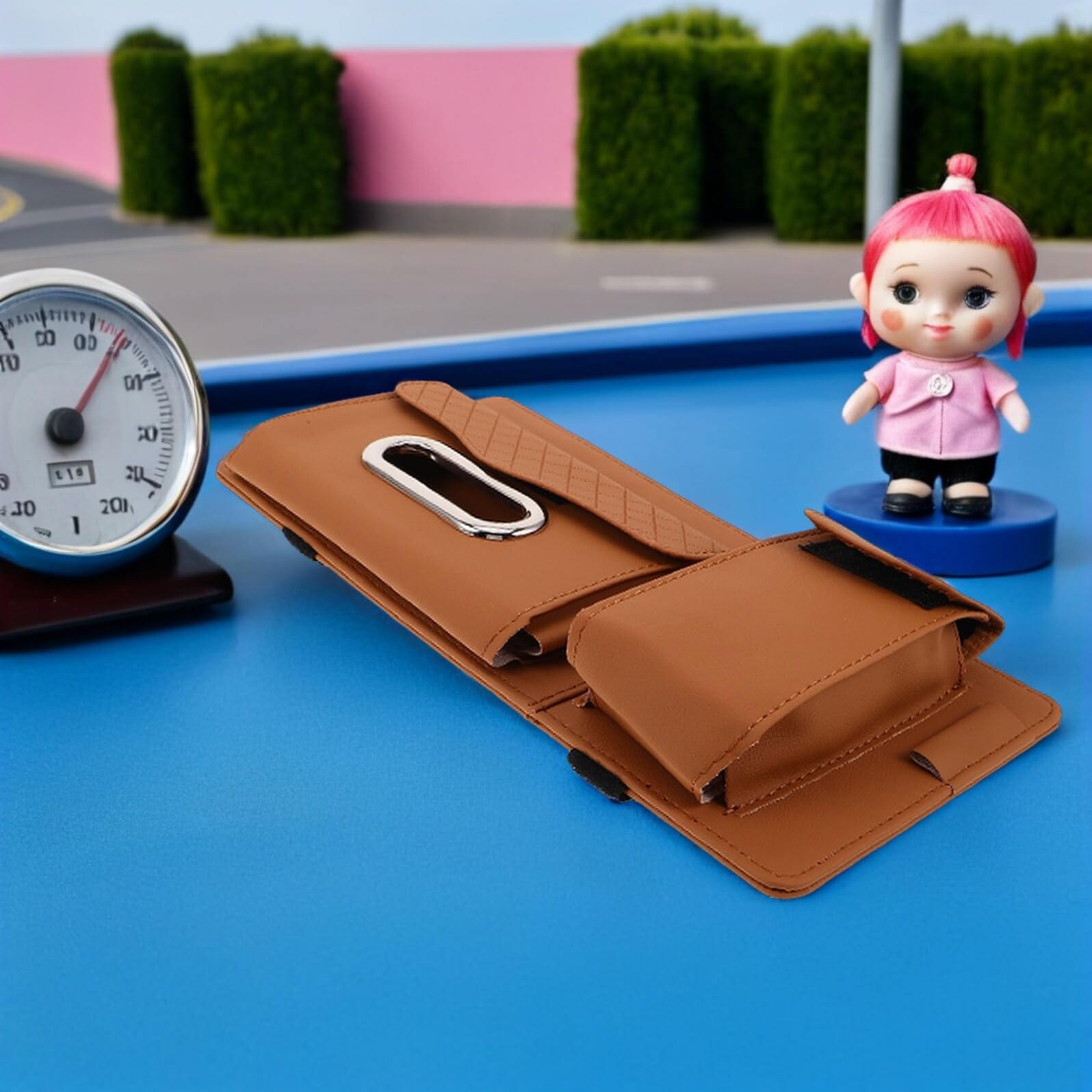 VALICLUD Organizer Portaocchiali da Sole per Auto 2 Pezzi Clip per Visiera Parasole in PU Resistente Antigraffio Supporto Compatibile Auto e Suv Accessorio Pratico per Spazio Interno