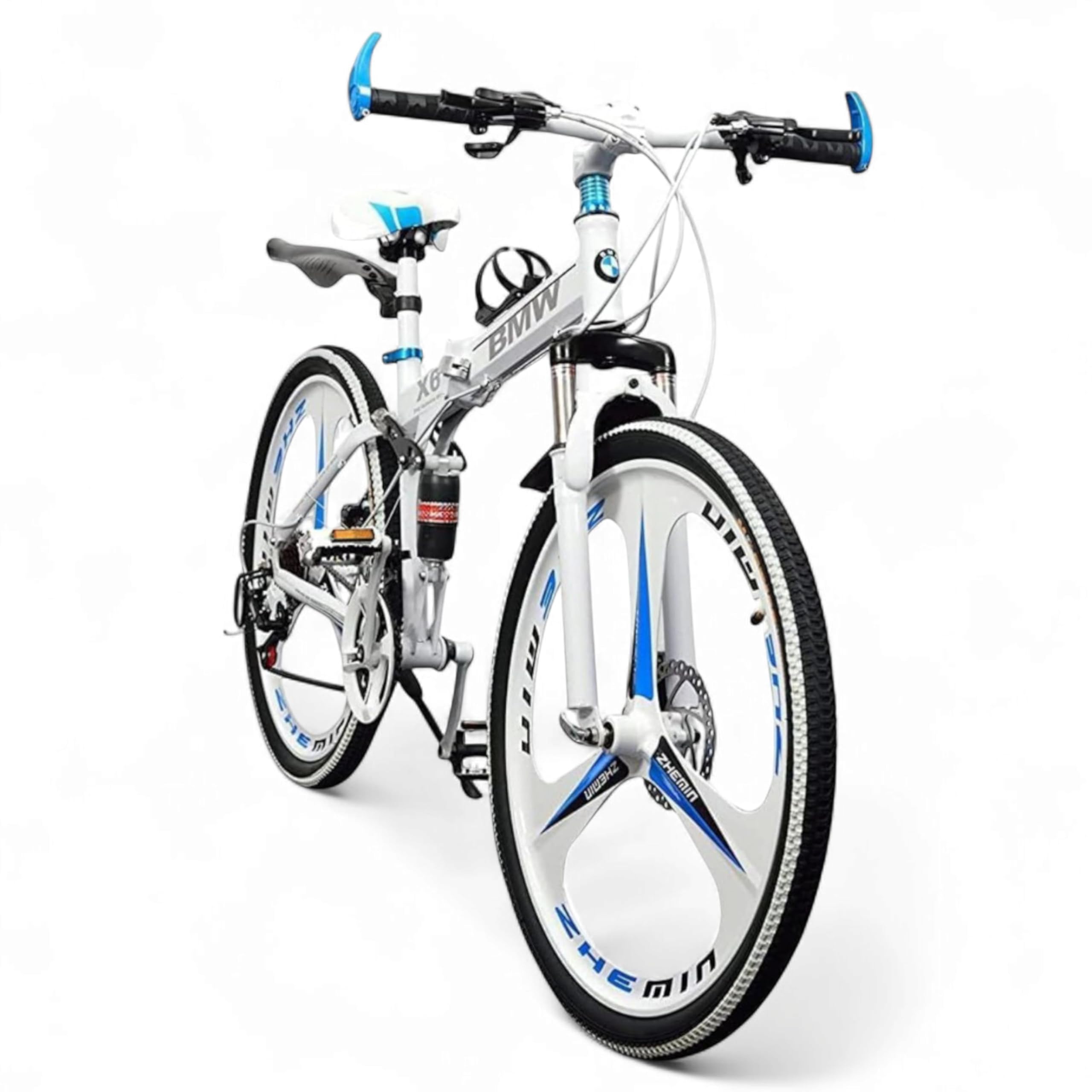 ROAD FASTARS Bikes Adventure X6 Foldable Sports Bicycle Mountain Bike/Cycle 26 Inch High Carbon Steel Frame Folding Bicycle with 21 Speed Gear and Double Disc Brake (Unisex)-image-46