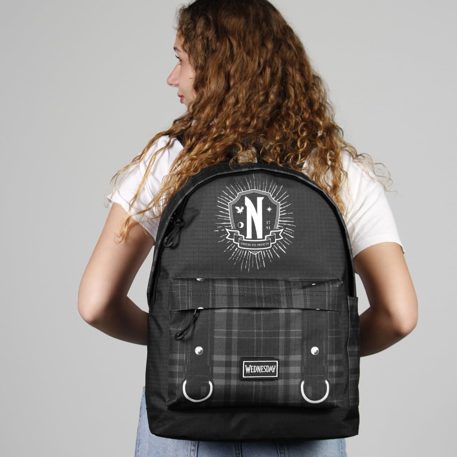 Wednesday Chains-Plus HS Backpack, Black, 30 x 44 cm, Capacity 23 L, Black, One Size, PLUS HS Backpack Chains