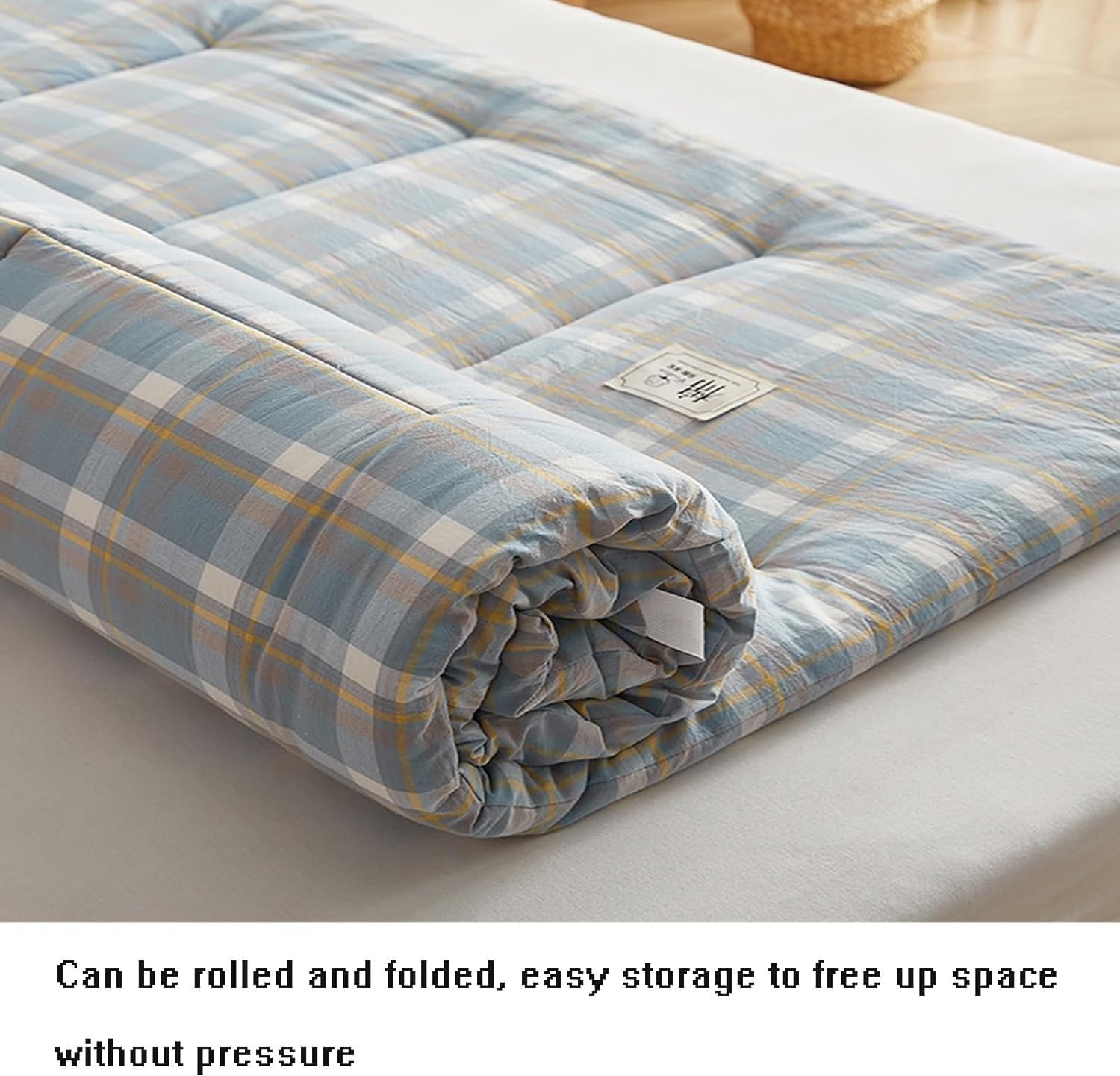 Materasso futon da pavimento giapponese, lettino da pavimento pieghevole morbido e delicato sulla pelle, Tatami, materassino da campeggio arrotolabile for massaggio coreano(Style 9,90x200cm)