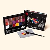 Vista 2 de J.CAT BEAUTY Freedom Creator - Paleta de labios con 18 tonos versátiles para colores de labios personalizados, tonos pigmentados brillantes para un