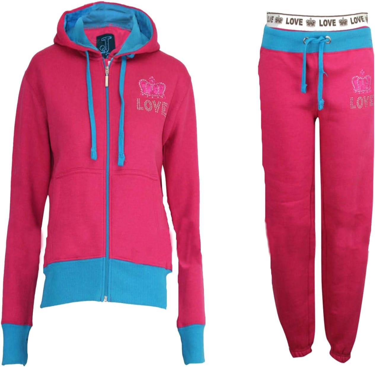 KOLLACHEWomens Tracksuit Sets Long Sleeve Zip Up Hooded Ladies Casual Sports Gym set Jogging bottoms lounge sets for women